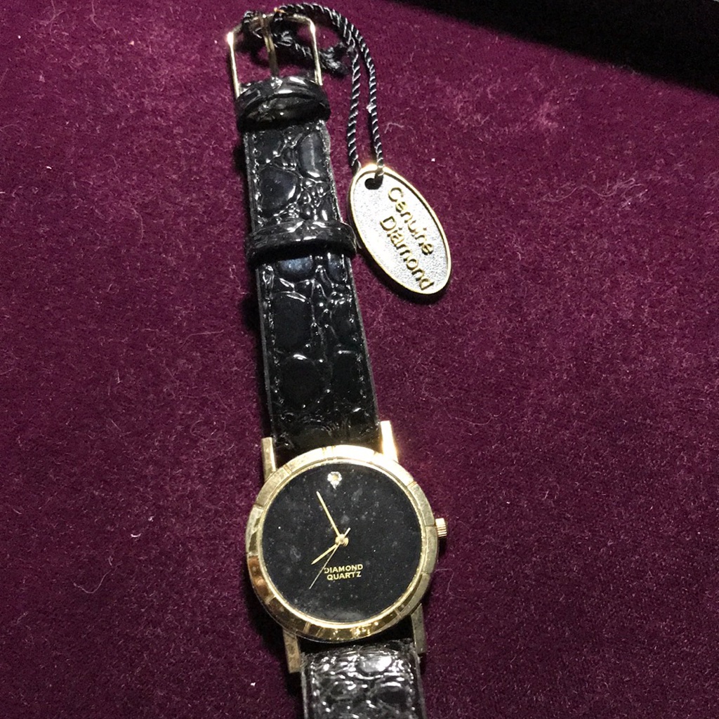 Diamond Wrist Watch With Genuine Diamond